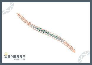 Classic 14k Real Gold Diamond Link Bracelets - New Design Sarafa Bazar India