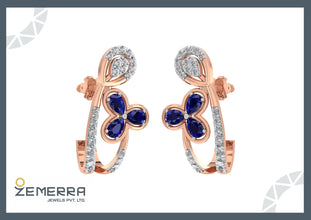 Classic 14k gold diamond bali earring with pears shape Sarafa Bazar India
