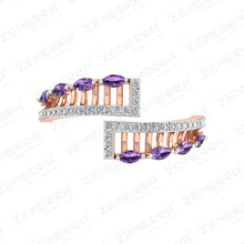 Classy 14K Rose Gold Diamond Wrap Engagement ring Sarafa Bazar India