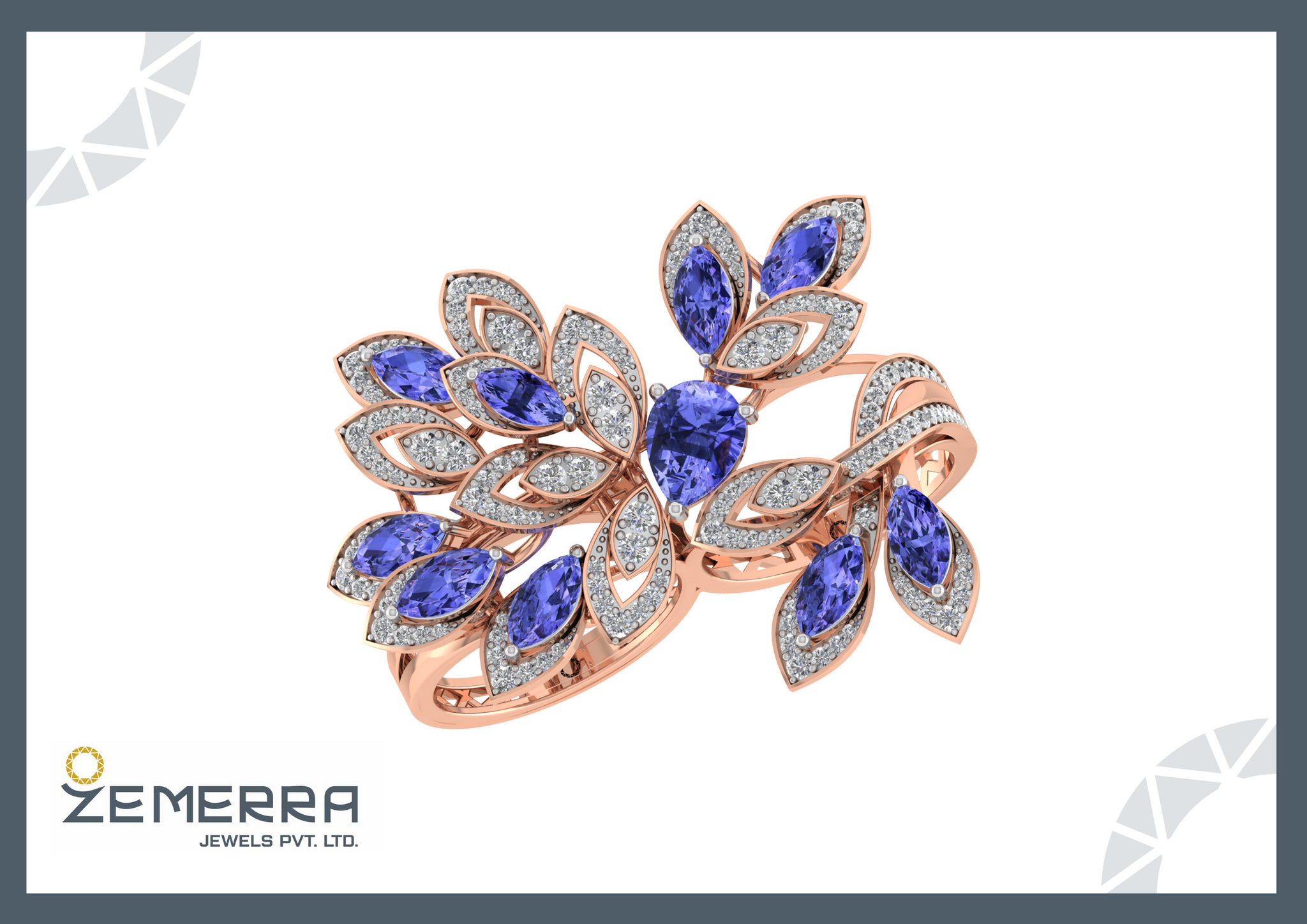 Exclusive 14K Gold Diamond Rings Design Sarafa Bazar India