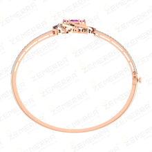 Crowd Favorite 14K Gold Diamond Dual Color Spiral Bracelets Sarafa Bazar India