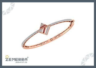 Crowd Favorite 14KT Gold Diamond Ruby Bangle Bracelet Sarafa Bazar India