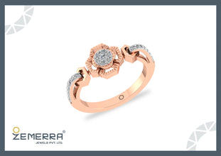 Crowd Favorite 14KT Gold Geometric Floral Diamond Ring Sarafa Bazar India