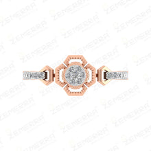 Crowd Favorite 14KT Gold Geometric Floral Diamond Ring Sarafa Bazar India