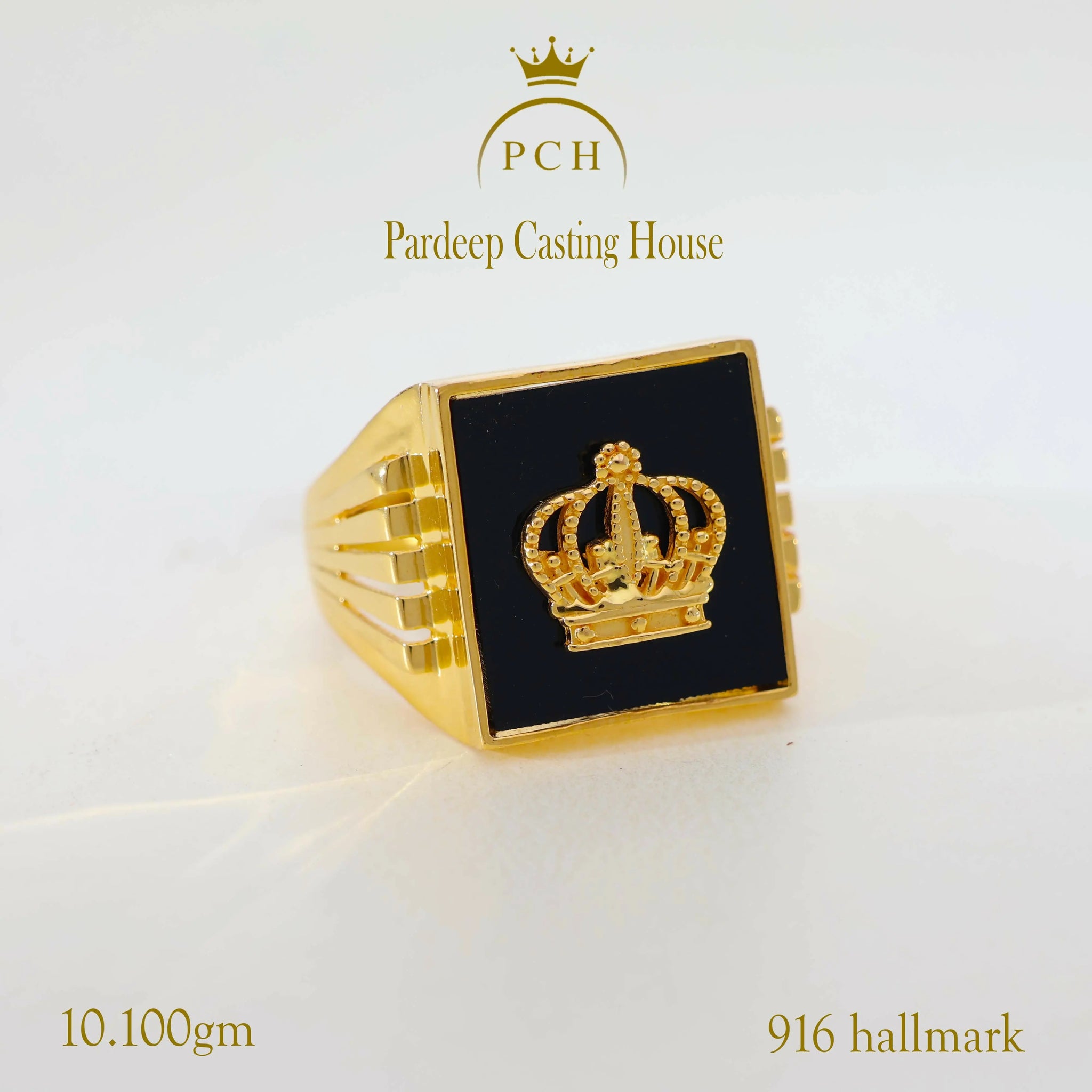 Crown Logo Gents Gold Ring Sarafa Bazar India