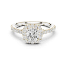 Cushion Cut lab Grown Diamond Women's Ring 9KT White Gold Sarafa Bazar India