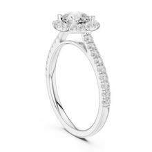 Cushion Cut lab Grown Diamond Women's Ring 9KT White Gold Sarafa Bazar India