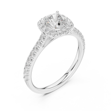 Cushion Cut lab Grown Diamond Women's Ring 9KT White Gold Sarafa Bazar India