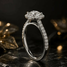 Cushion Cut lab Grown Diamond Women's Ring 9KT White Gold Sarafa Bazar India