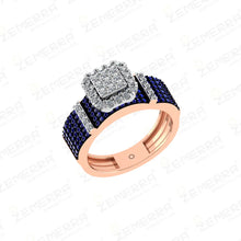 Custom 14K Rose Gold Diamond Ring Design Sarafa Bazar India