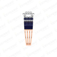 Custom 14K Rose Gold Diamond Ring Design Sarafa Bazar India