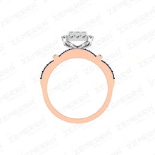 Custom 14K Rose Gold Diamond Ring Design Sarafa Bazar India