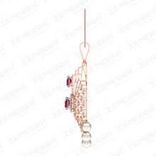 Delicate 14K Rose Gold Diamond Pendant Set For Women Sarafa Bazar India
