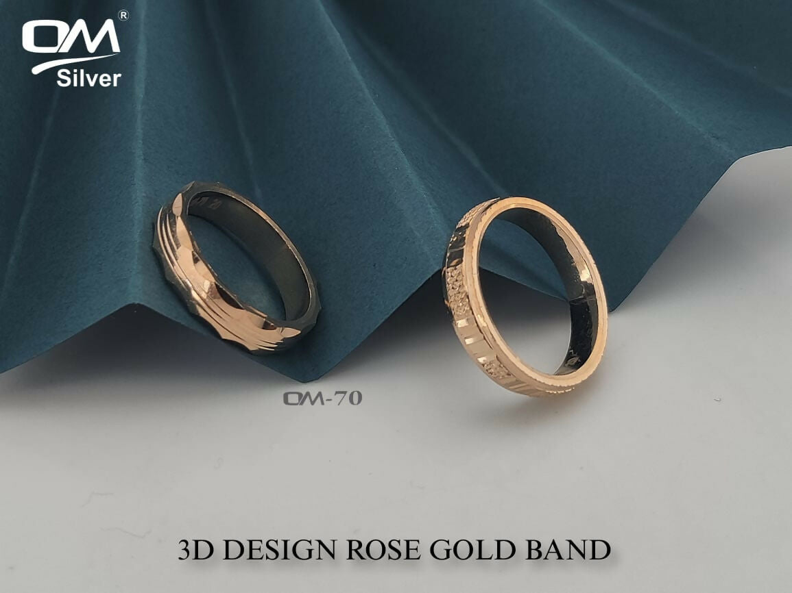 Silver Gold Plated 3D Design Band Sarafa Bazar India