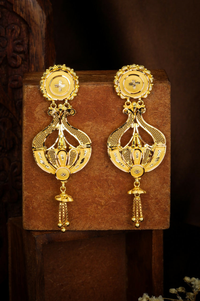 Gold Earrings Sarafa Bazar India