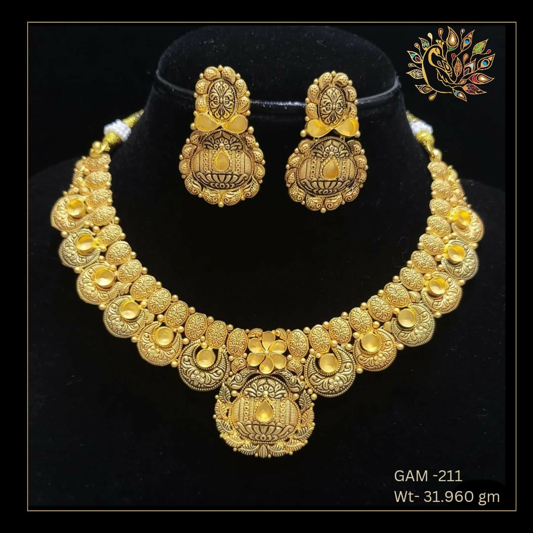 22kt Antique Ghat Necklace Khoka 2