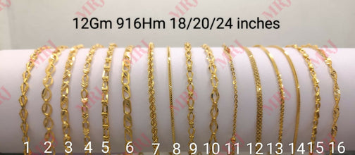 22kt Gold Chains Sarafa Bazar India