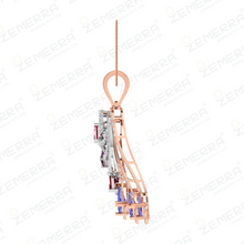 14K Gold Diamond Flowing Curve Drop Pendant Set Sarafa Bazar India