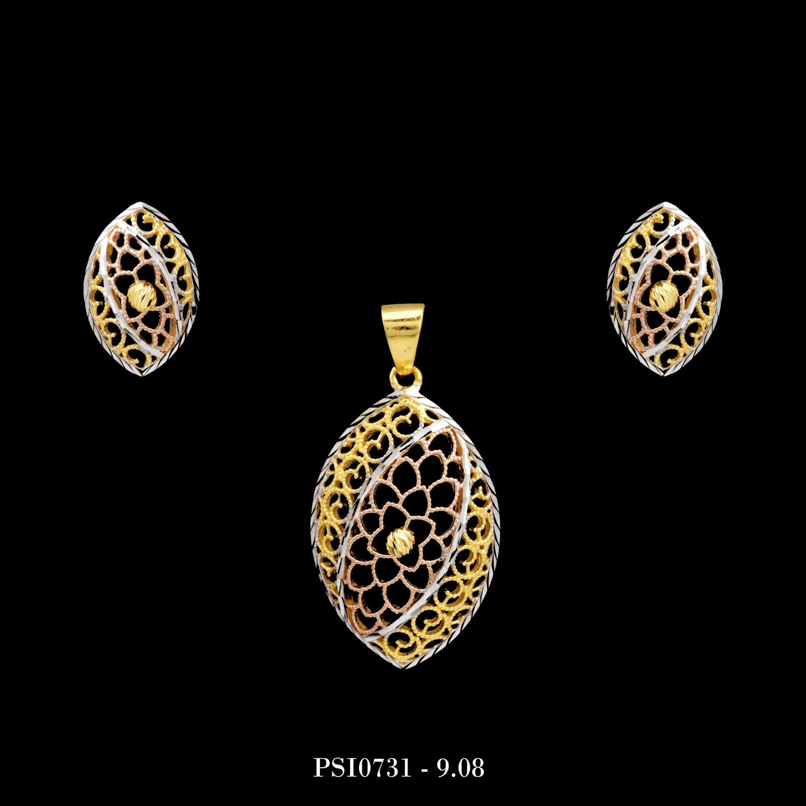 Plain Casting Pendant Set Sarafa Bazar India