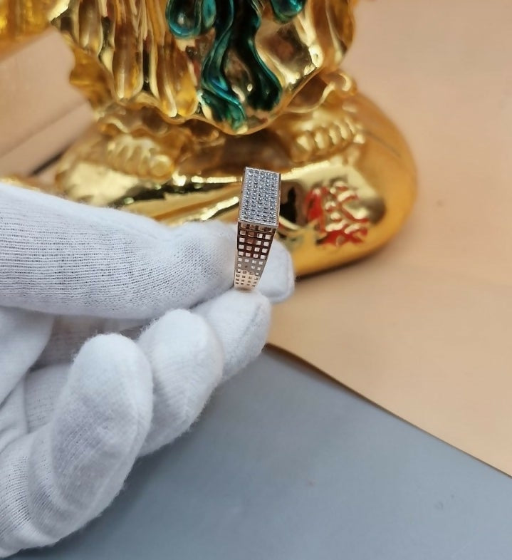 Rose Gold CZ Gents Rings