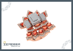 14K Gold Gemstone Rings with Diamonds Sarafa Bazar India