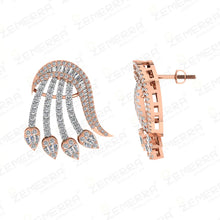 Dainty 14K Gold Stud Earrings with Diamonds Sarafa Bazar India