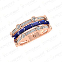 Dazzling 14K Rose Gold Diamond Band Ring Sarafa Bazar India