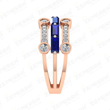 Dazzling 14K Rose Gold Diamond Band Ring Sarafa Bazar India