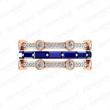 Dazzling 14K Rose Gold Diamond Band Ring Sarafa Bazar India