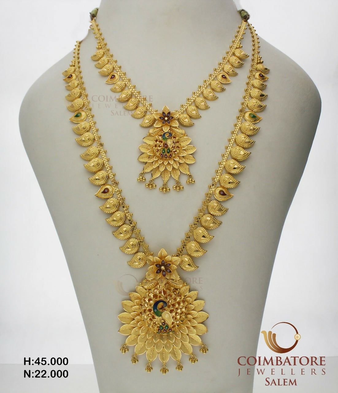 Gold Necklace & Long Set Sarafa Bazar India