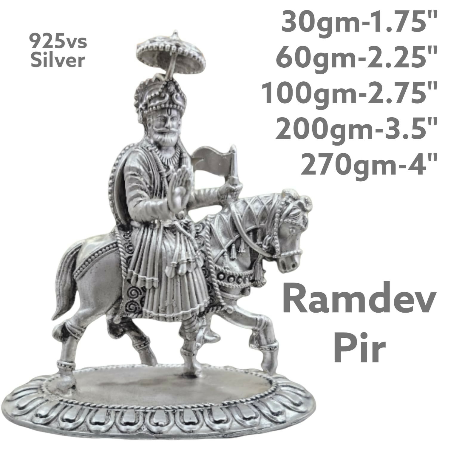 925 Silver Ramdev Pir Sarafa Bazar India