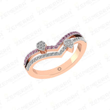 Distinct 14K Rose Gold Diamond Rings Online Sarafa Bazar India