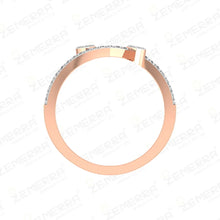 Distinct 14K Rose Gold Diamond Rings Online Sarafa Bazar India
