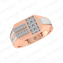 Dizzling Diamond Men's Rings In 14K Rose Gold Sarafa Bazar India