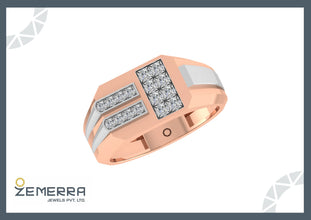 Dizzling Diamond Men's Rings In 14K Rose Gold Sarafa Bazar India