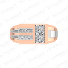 Dizzling Diamond Men's Rings In 14K Rose Gold Sarafa Bazar India