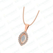 Dizzling Diamond & Rose Gold Pendant Sets in 14k Sarafa Bazar India