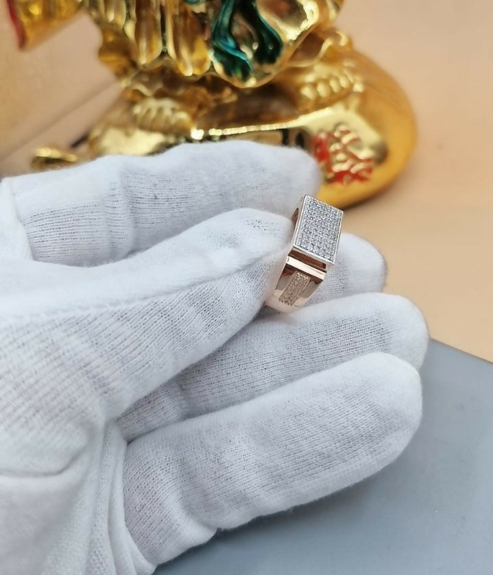 Rose Gold CZ Gents Rings