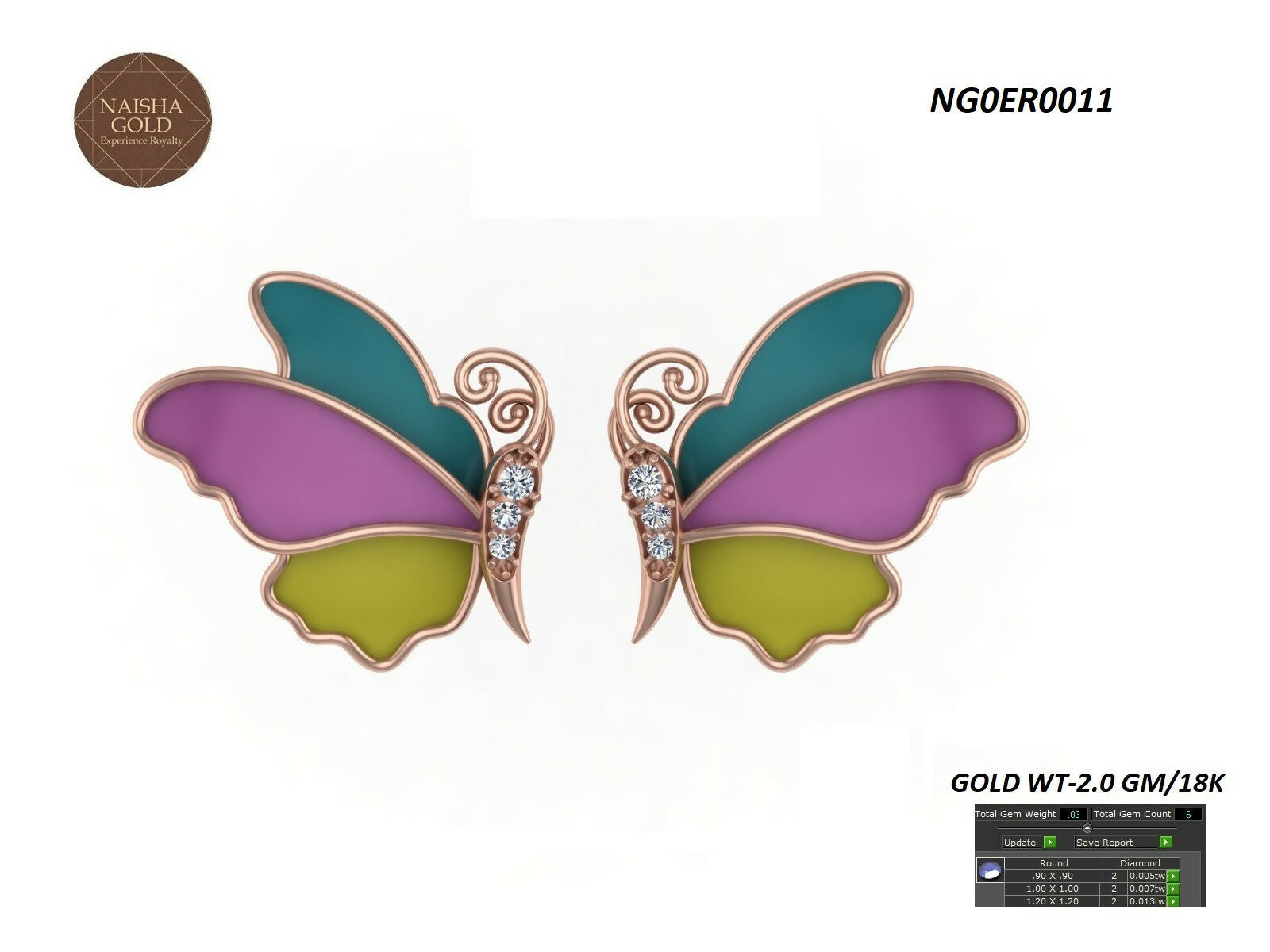 18kt Rose Gold Tops Sarafa Bazar India