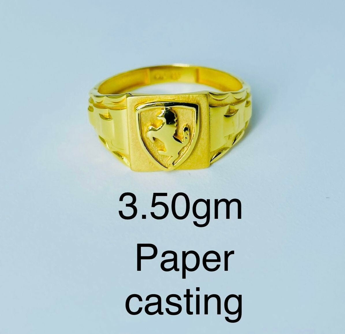 22kt Paper Casting Gents Ring Sarafa Bazar India