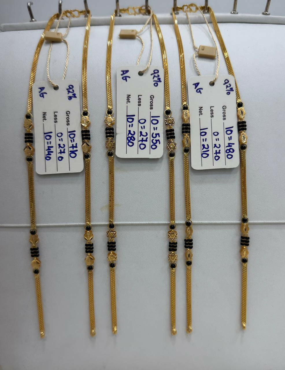 Gold Mangalsutra Chains Sarafa Bazar India