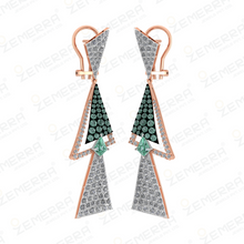 Women's Nutural Diamonds Dangle Earring in 14K Gold Sarafa Bazar India
