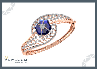 Brilliant 14K Rose Gold Diamond Fancy Gemstone Bracalets
