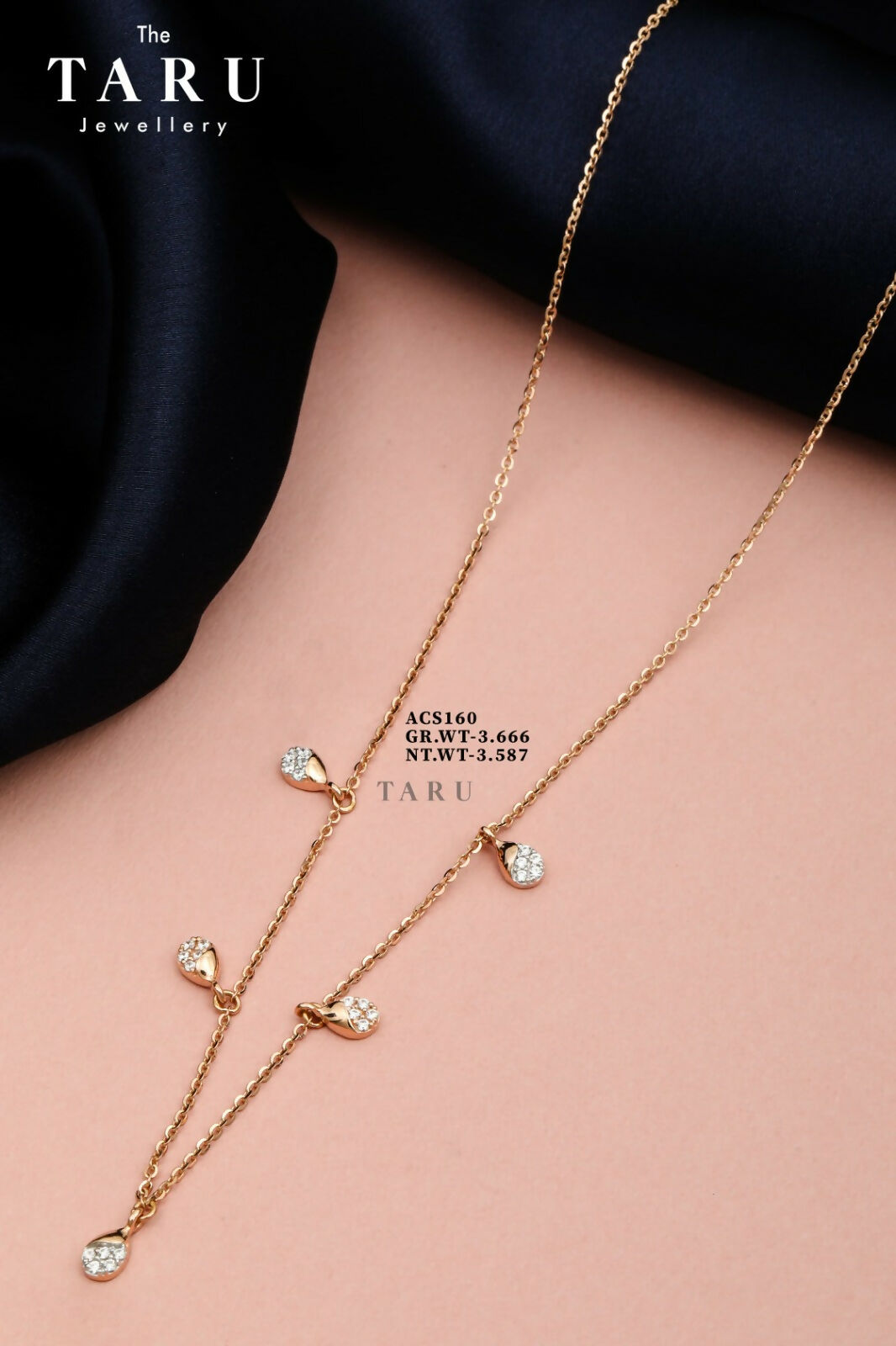 Rose Gold Chain Set Sarafa Bazar India