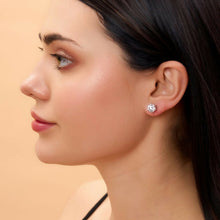 Classic Six Prong Round Cut Diamond Stud Earrings Sarafa Bazar India