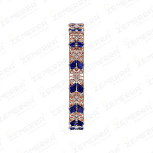 14K Rose Gold Diamond Studded Bangles With Saphhire Stone Sarafa Bazar India