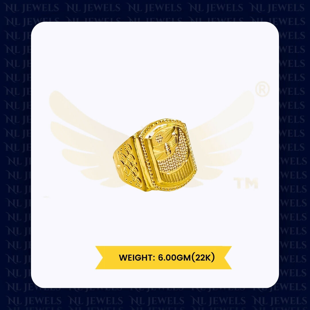 22kt Handmade Gents Ring Sarafa Bazar India