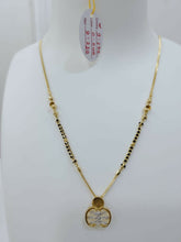 Short mangalsutra cz colour stones Sarafa Bazar India