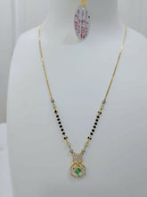 Short mangalsutra cz colour stones Sarafa Bazar India