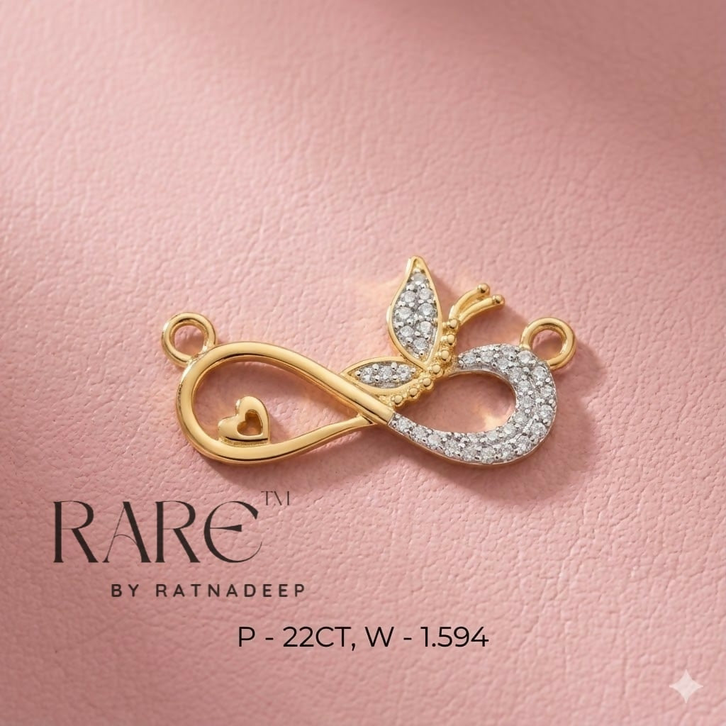 22kt CZ Mangalsutra Pendant Sarafa Bazar India